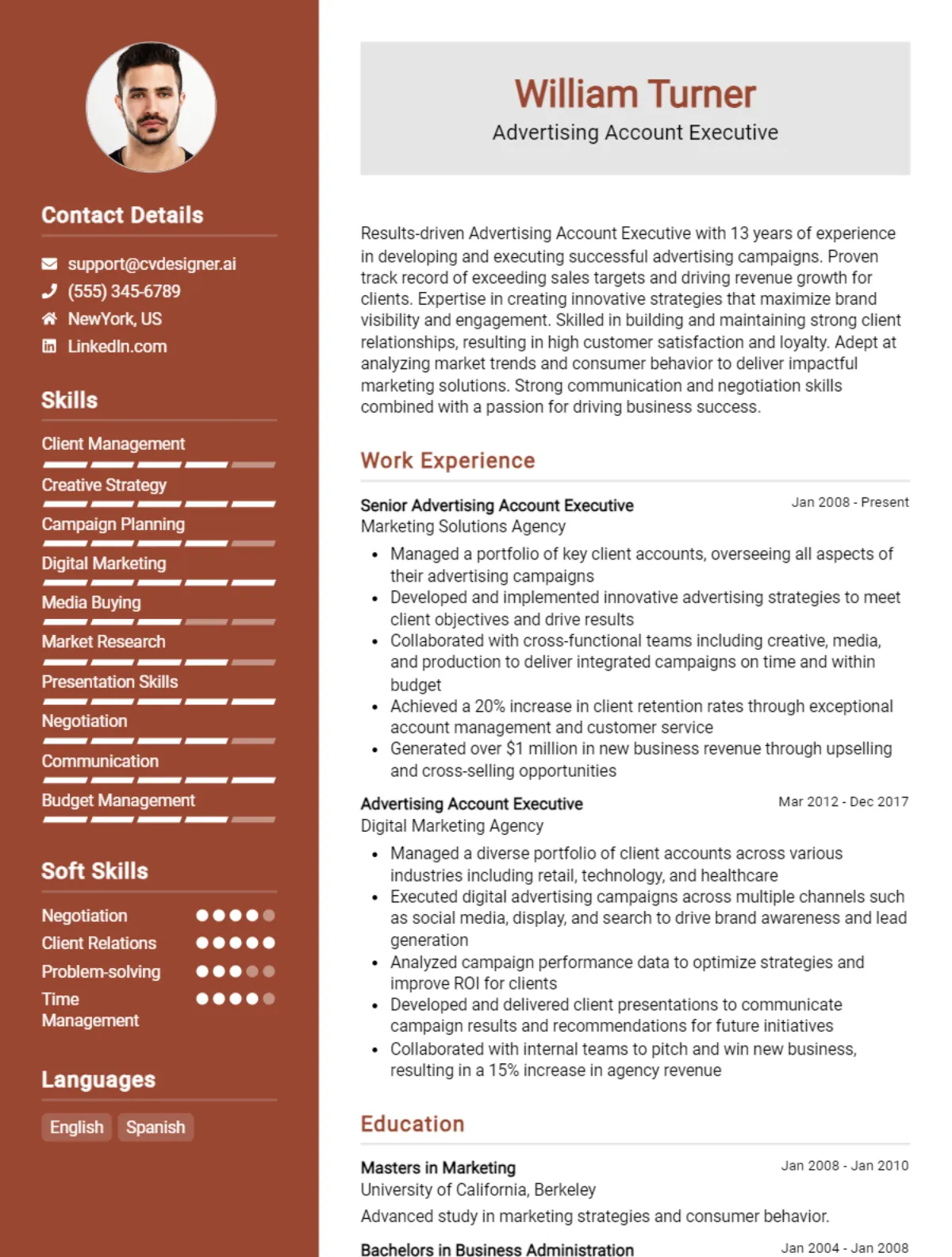 Advertising Account Executive Cv Example For How To Craft A