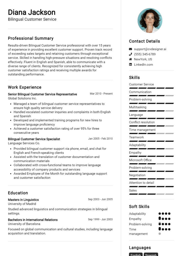 9 Customer Service Resume Examples And Templates For 2024 CVDesigner Ai