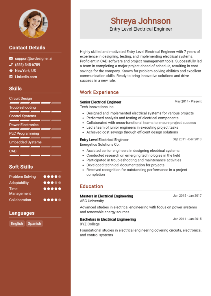 Senior Electrical Engineer Resume Examples And Templates For