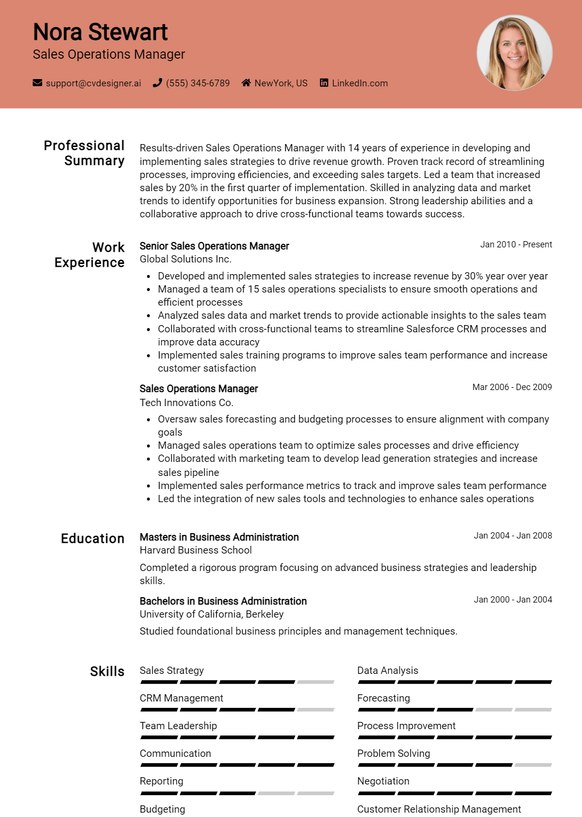 16 Sales Operations Manager Resume Examples For 2024 Top CV Skills