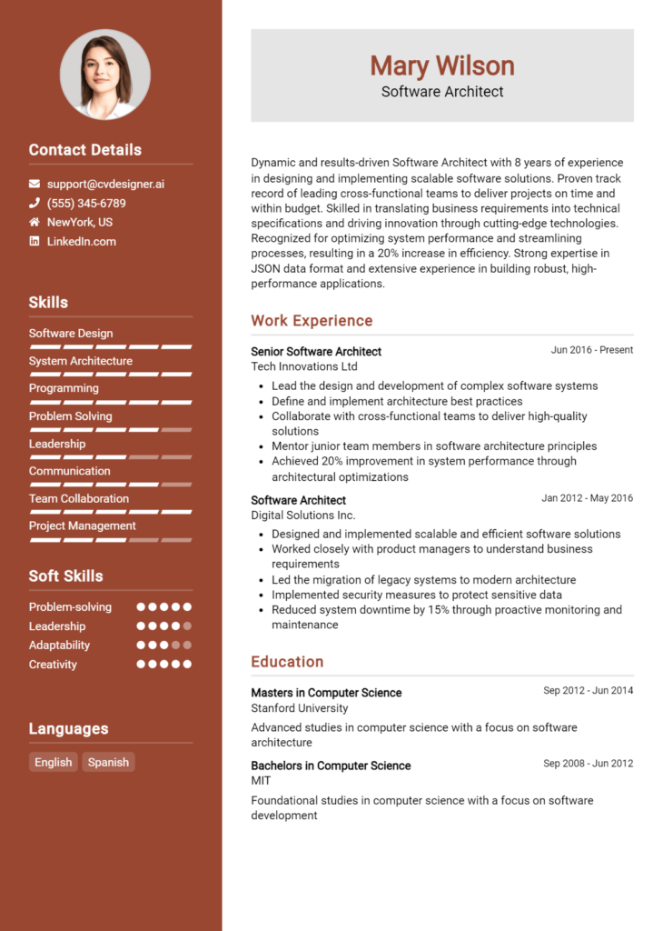 Network Architect Resume Examples And Templates For Cvdesigner Ai