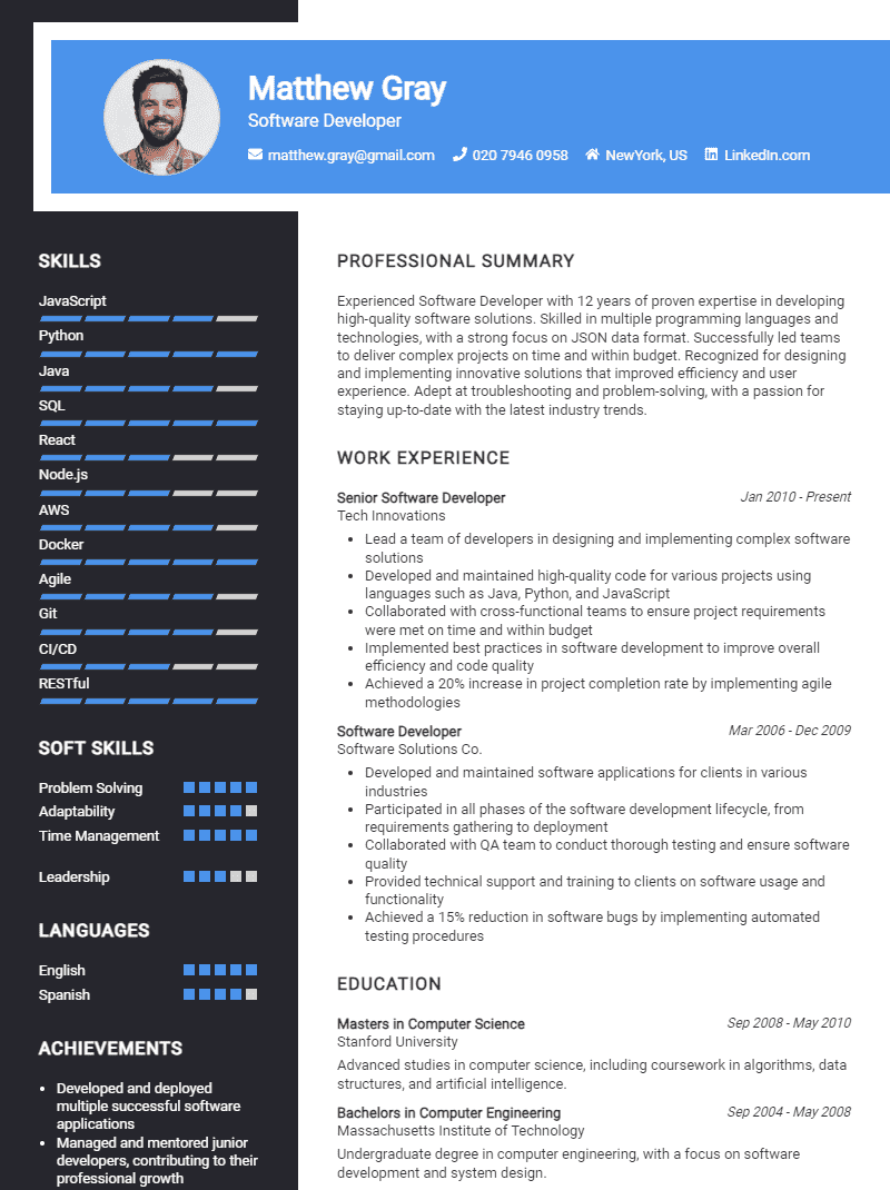 Bold CV Template