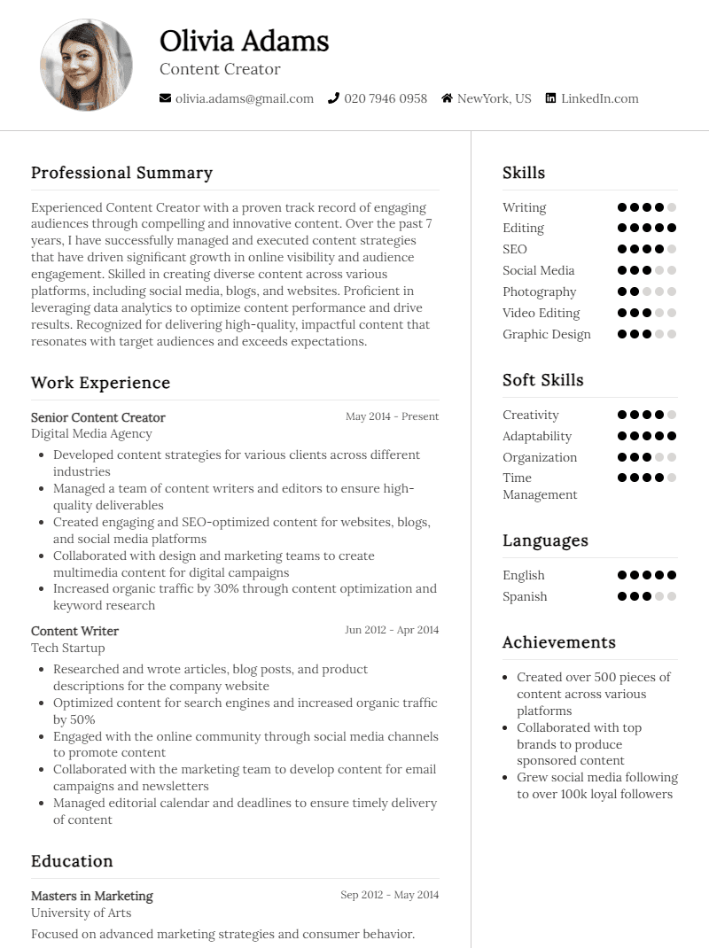 Creative CV Template