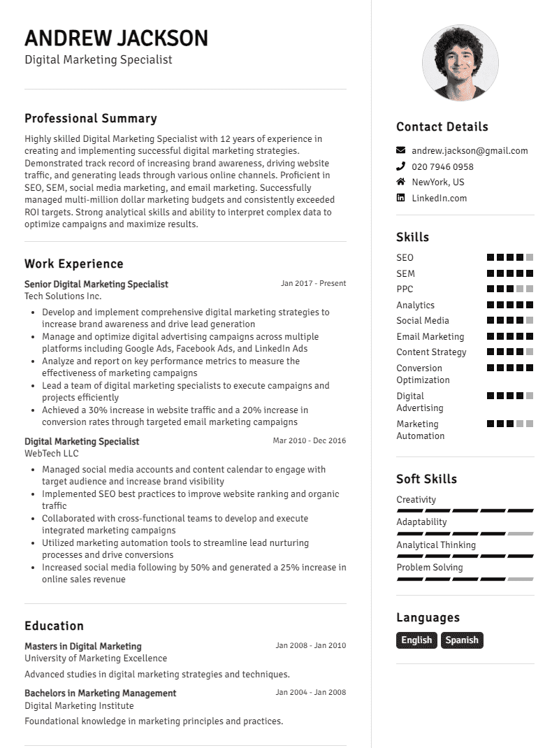 Elegant CV Template