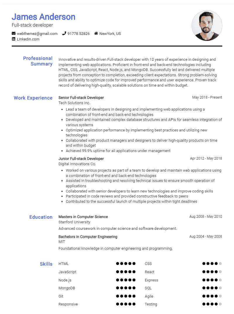 Simple CV Templates - CVDesigner.ai