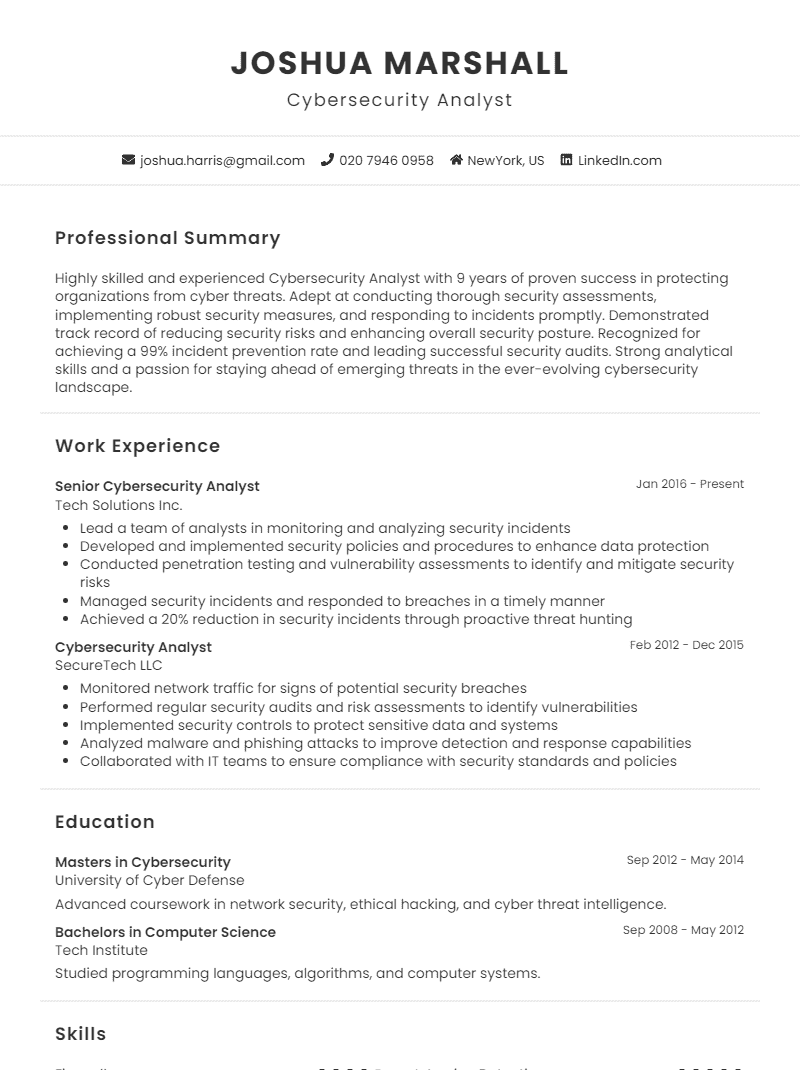 Proactive CV Template