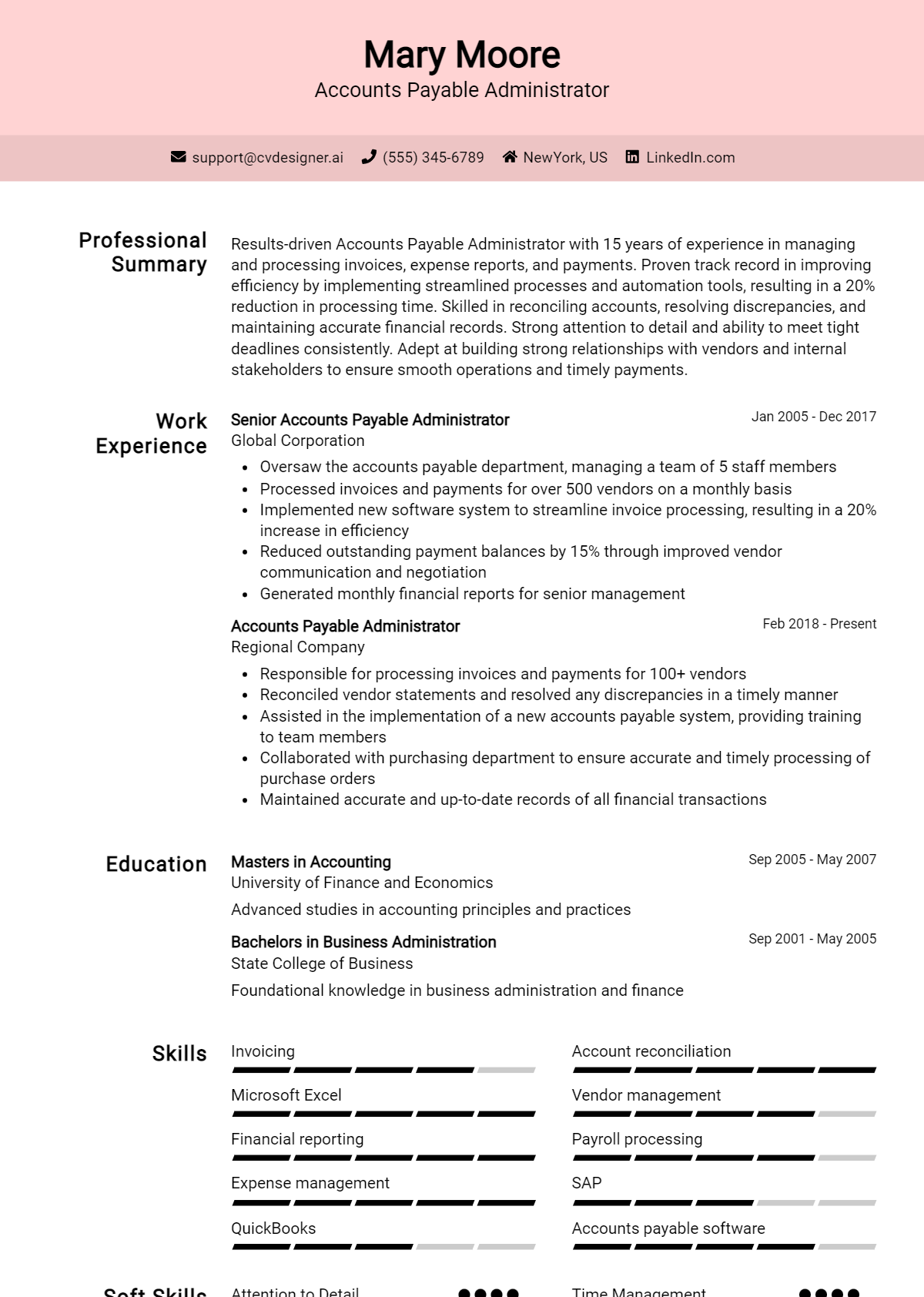 Accounts Payable Administrator Resume Example (1)