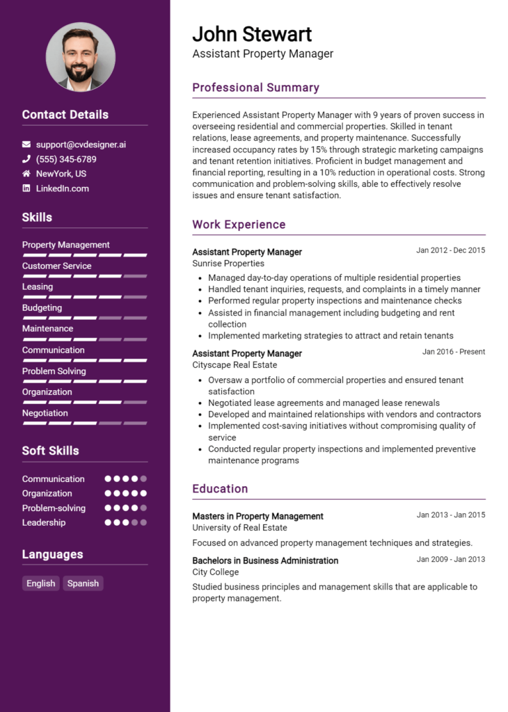 9 Commercial Property Manager Resume Examples for 2024: Expert Tips ...