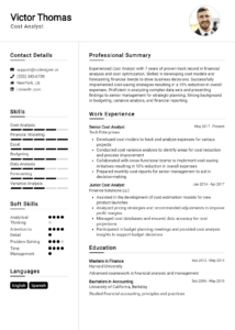 Cost Analyst Resume Example for - Cost Analyst Resume Example 214x300 