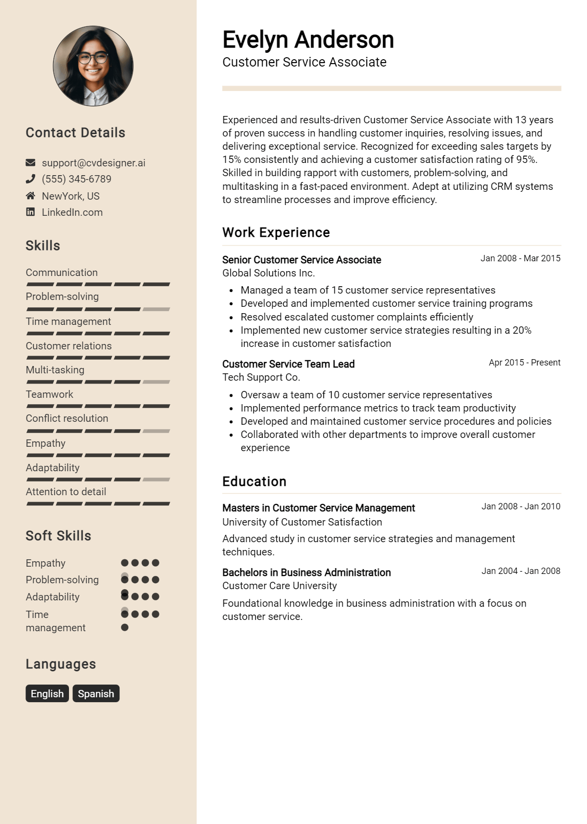 9 Customer Advocate Resume Examples And Templates for 2024 - CVDesigner.ai