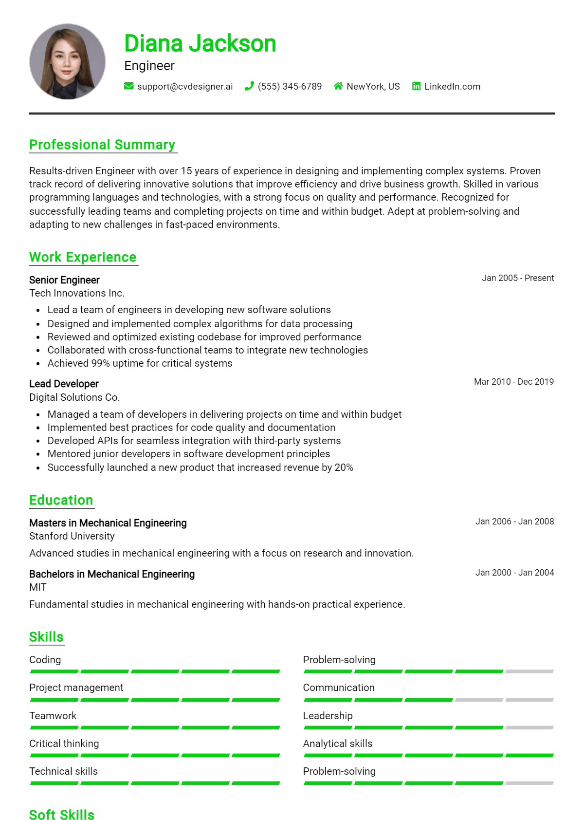 Engineer Resume Example