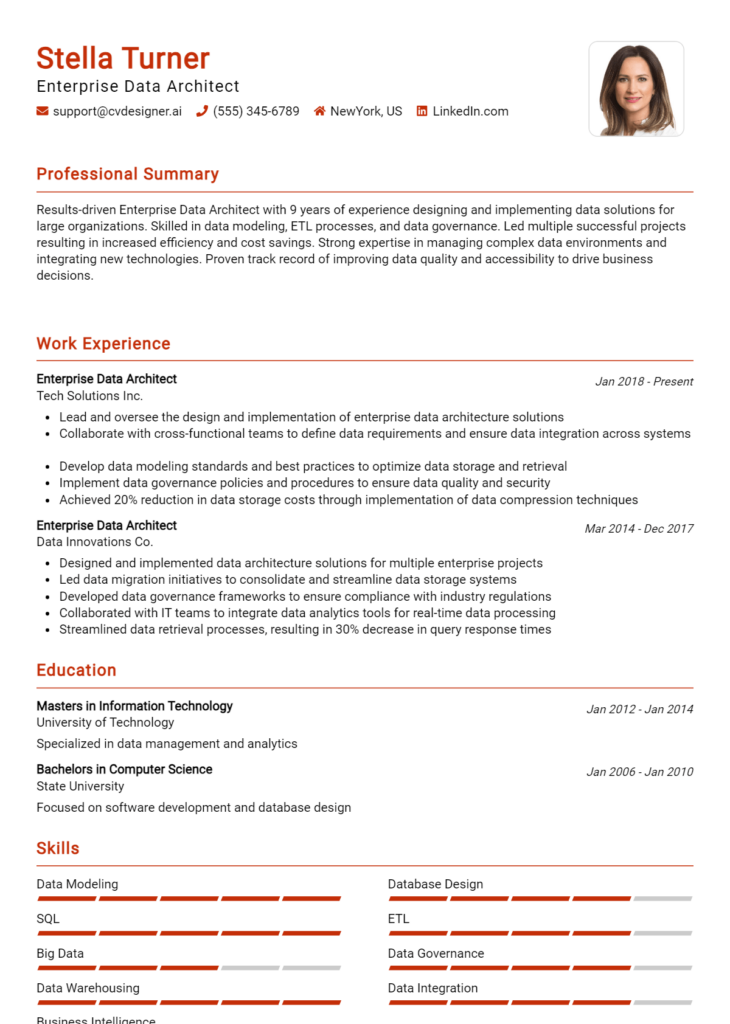 16 It Architect Resume Examples And Templates For 2024 Cvdesignerai 9610