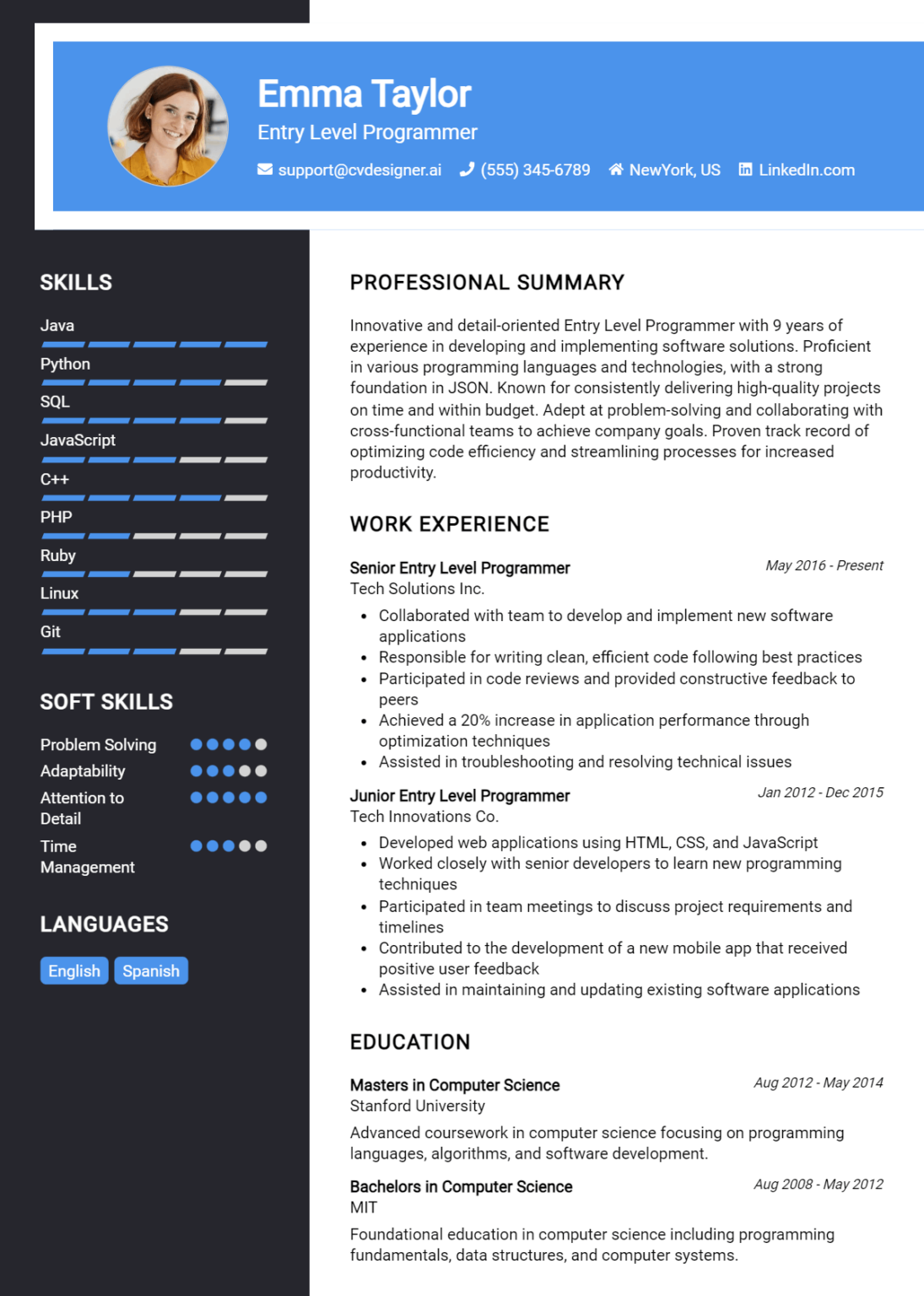 15 Software Programmer Resume Examples And Templates for 2024 ...