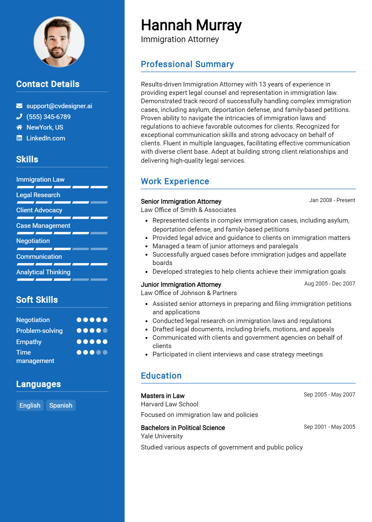 Immigration Attorney Resume Example for 2024: Tips Templates Immigration Attorney Resume Example for 2024: Tips Templates