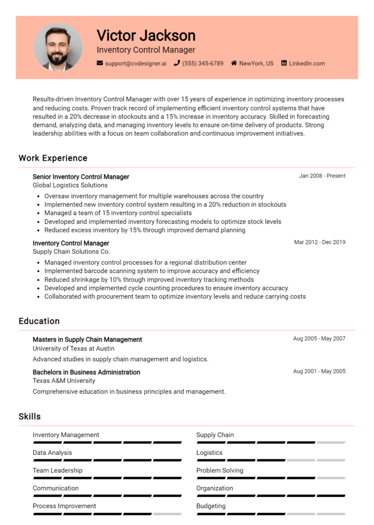 9 Production Control Manager Resume Examples for 2024: Ultimate Guide ...