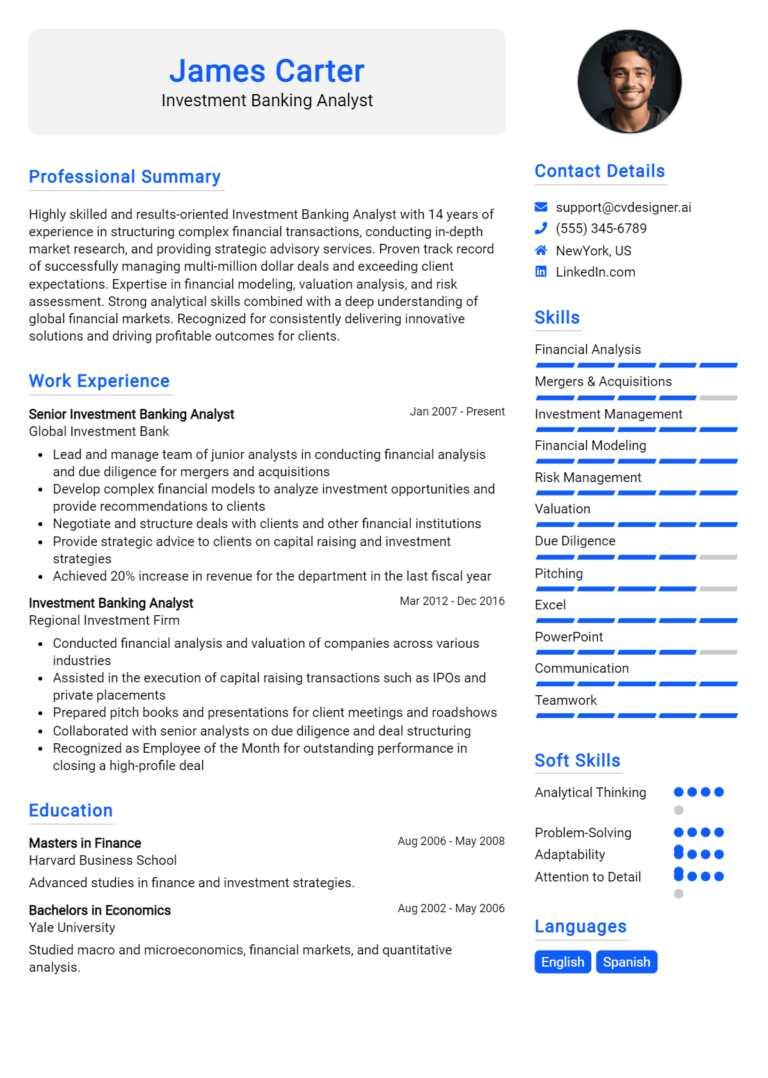 26 Investment Banking Analyst Examples And Templates for 2025