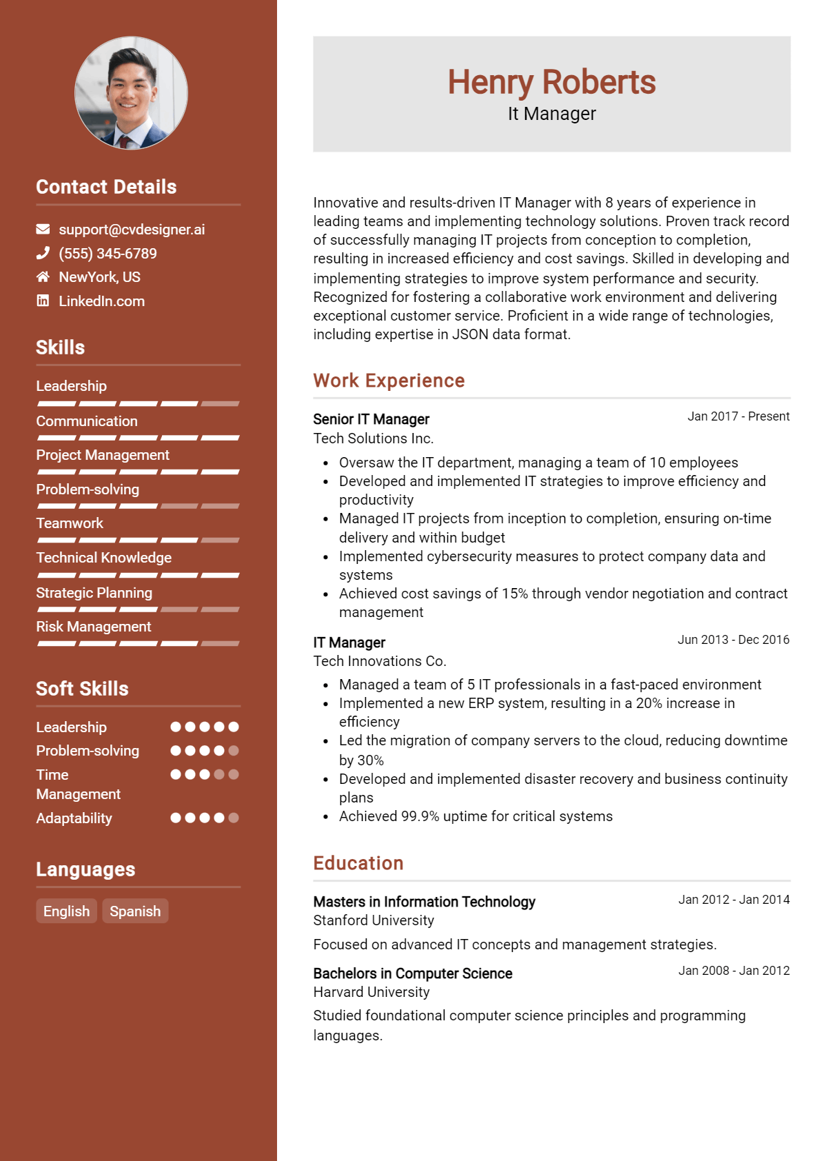 It Manager Resume Example