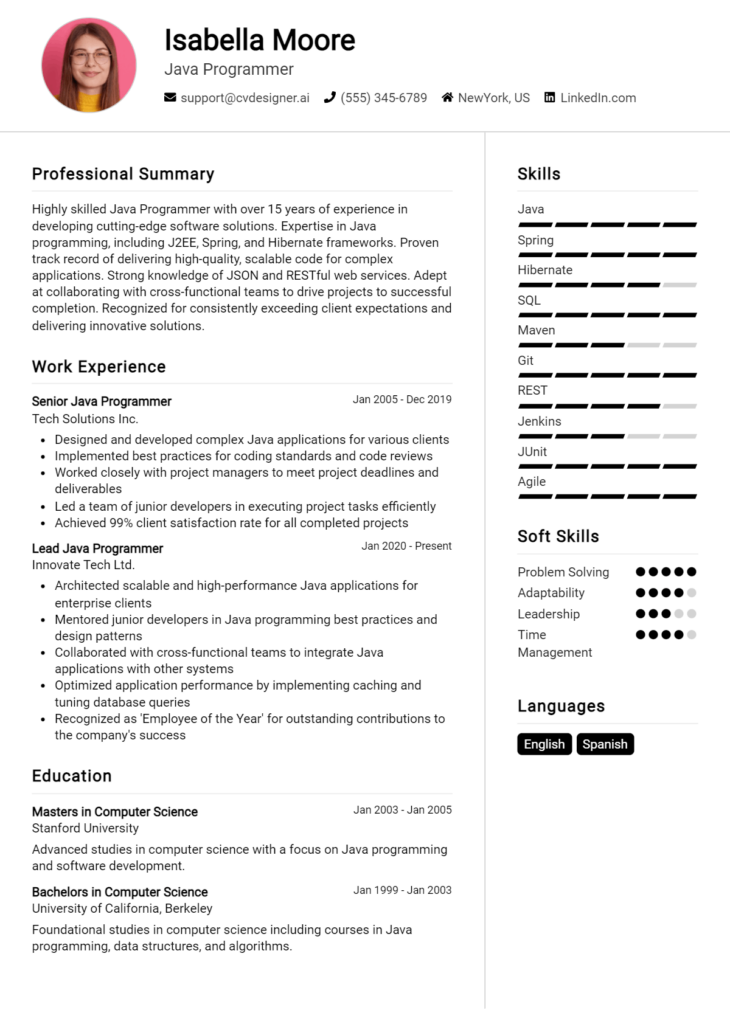 12 Programmer Resume Examples for 2024: Downloadable Templates ...