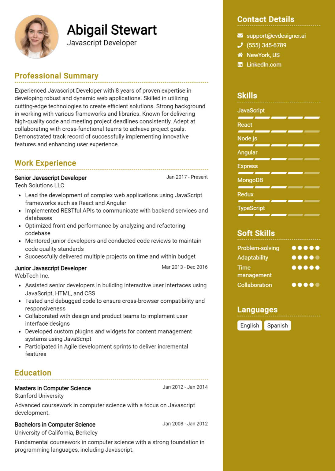 14 React JS Developer Resume Examples for 2024: Tips & Templates ...