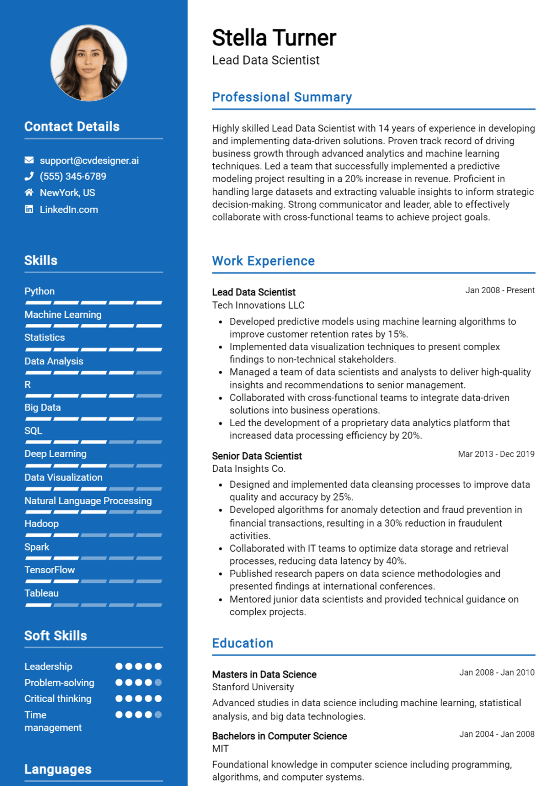 16 Machine Learning CV Examples for 2025: Proven Tips & Templates ...