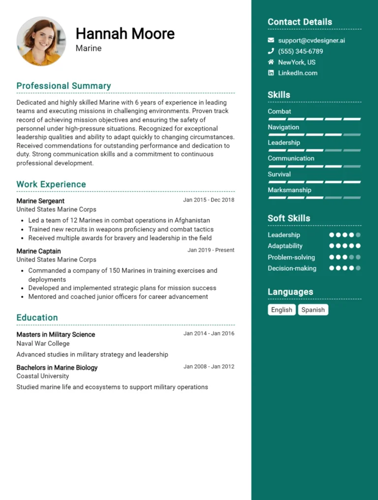 Marine CV Example For 2025: Expert Tips & Templates