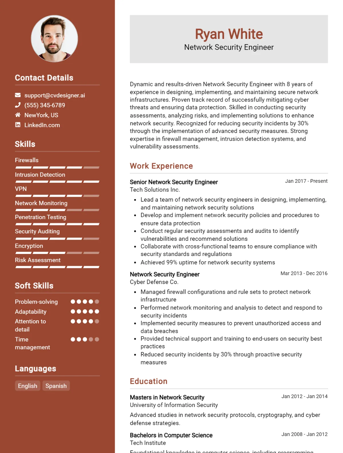 Network Security Engineer CV Example