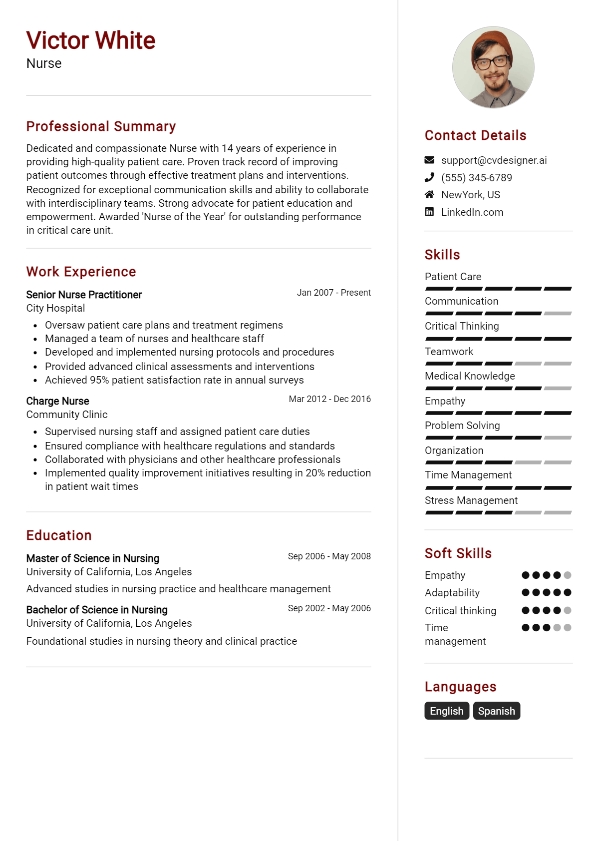 Nurse Resume Example