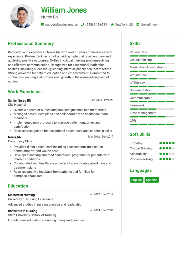 26 Nurse Rn Resume Examples for 2025: How to Craft a Winning CV