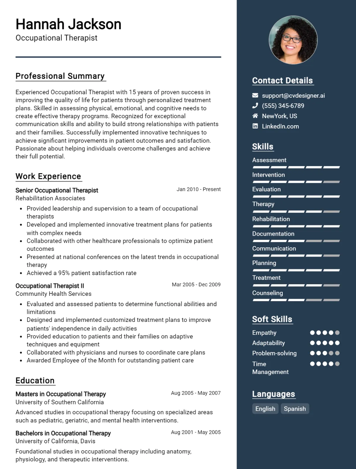 Occupational Therapist CV Example