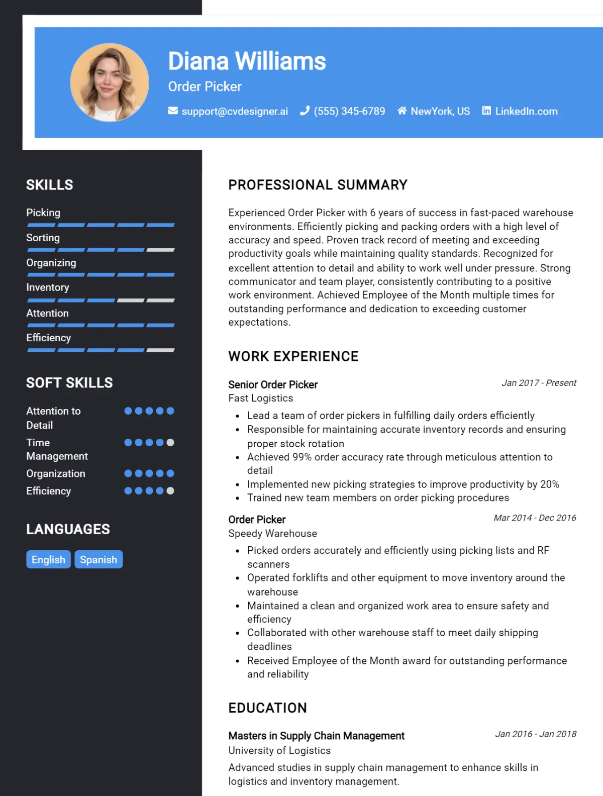 Order Picker CV Example