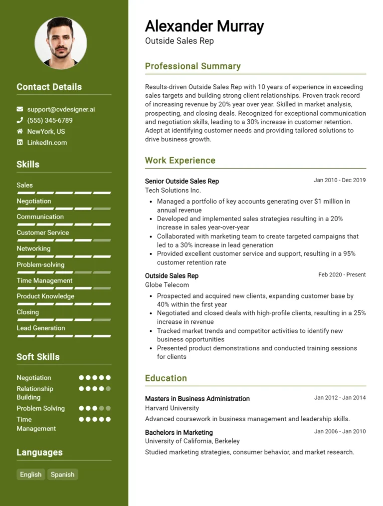 Sales Support Specialist CV Example For 2025: Free Downloadable Templates