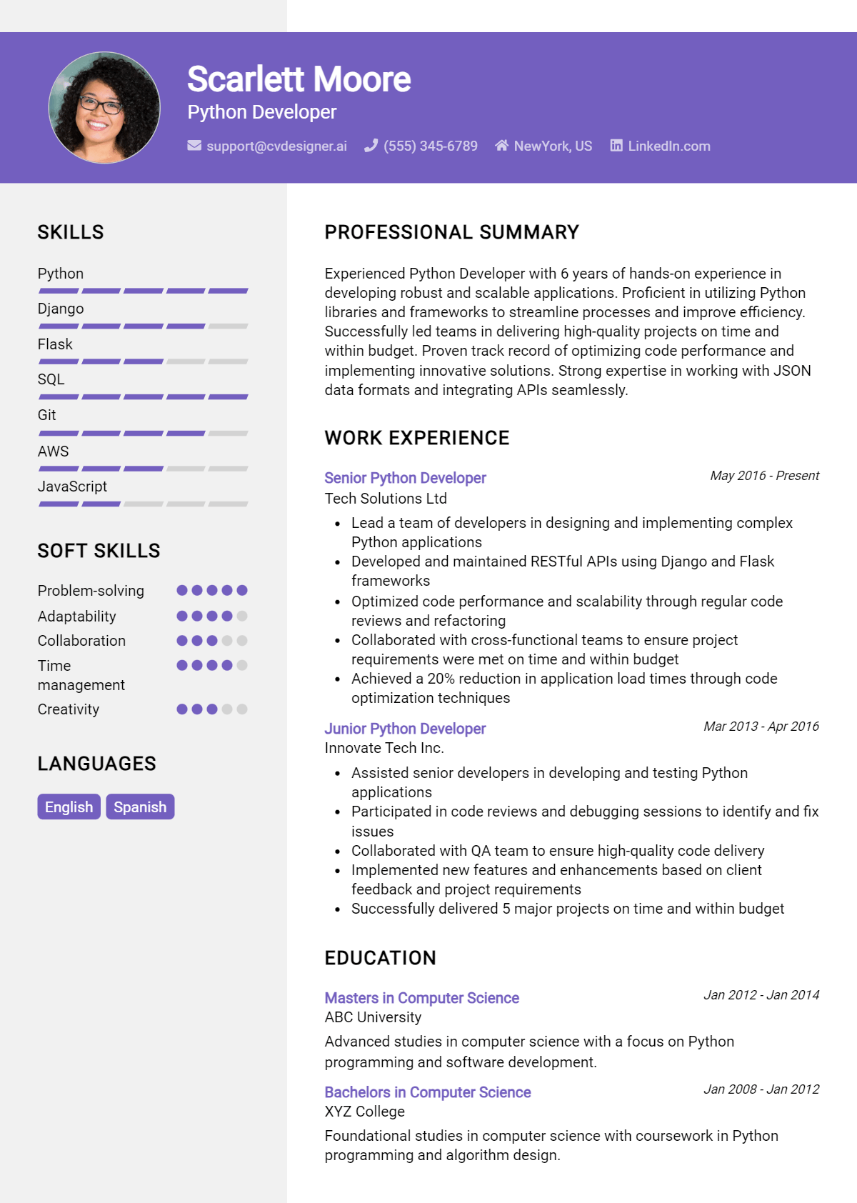 15 Python Developer Resume Examples for 2024: Best Writing Tips ...