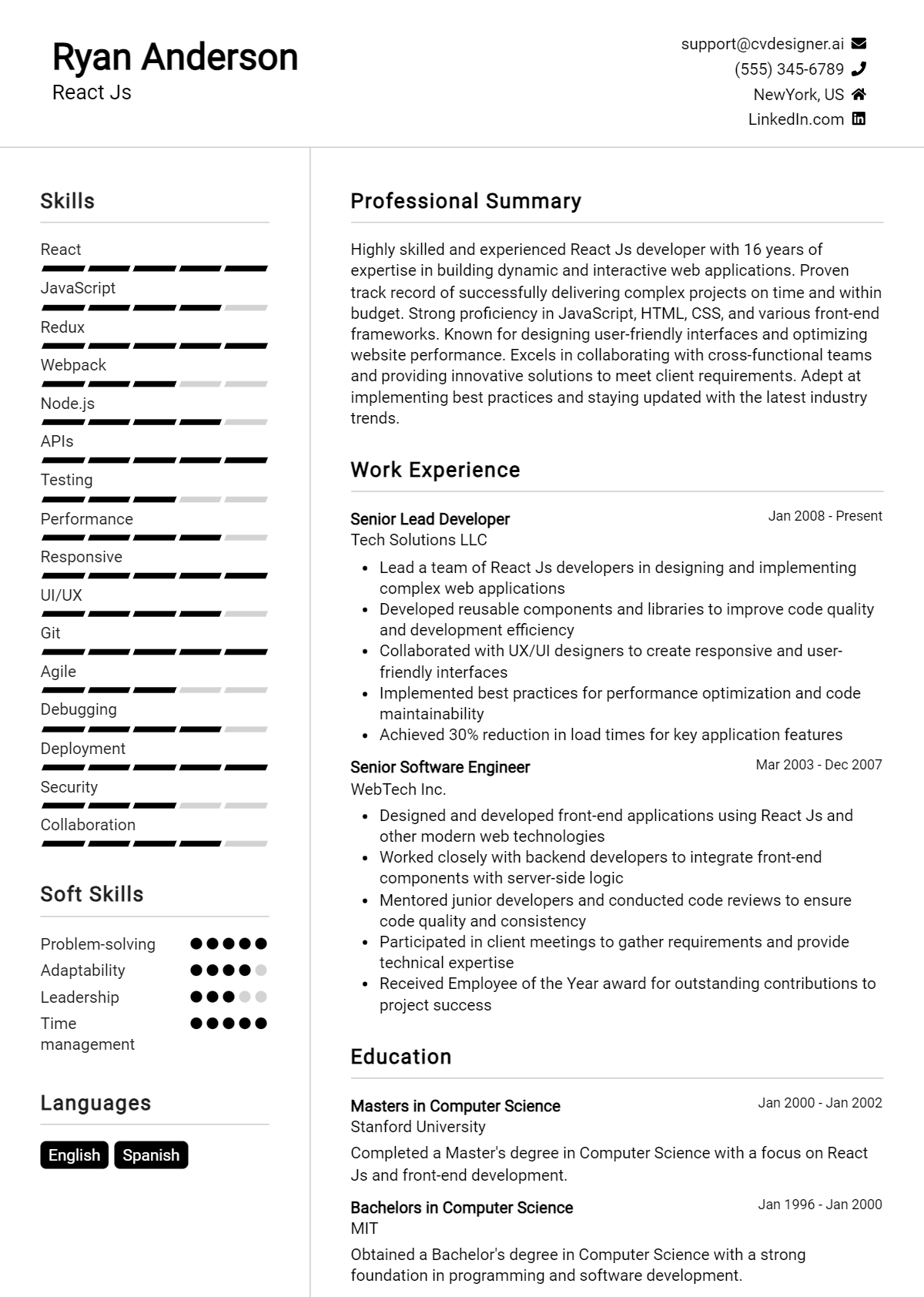 14 React JS Developer Resume Examples for 2024 Tips & Templates