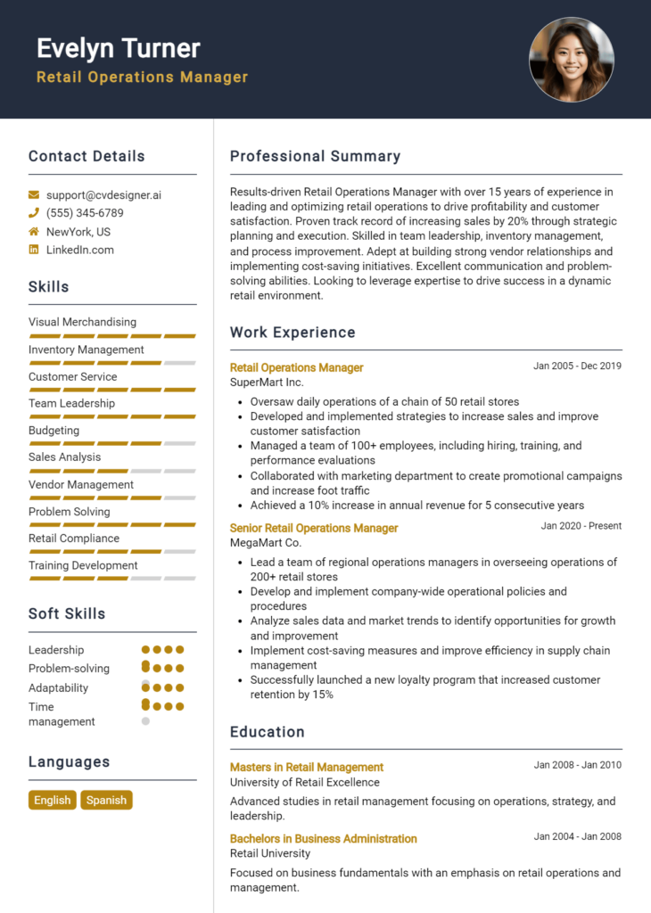 18 Retail Manager Resume Examples And Templates For 2024 Cvdesignerai 2486