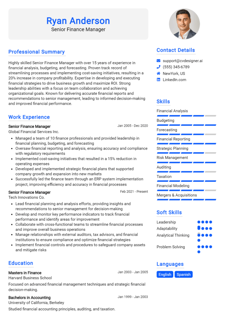 14 Financial Services Manager Resume Examples And Templates for 2024 ...