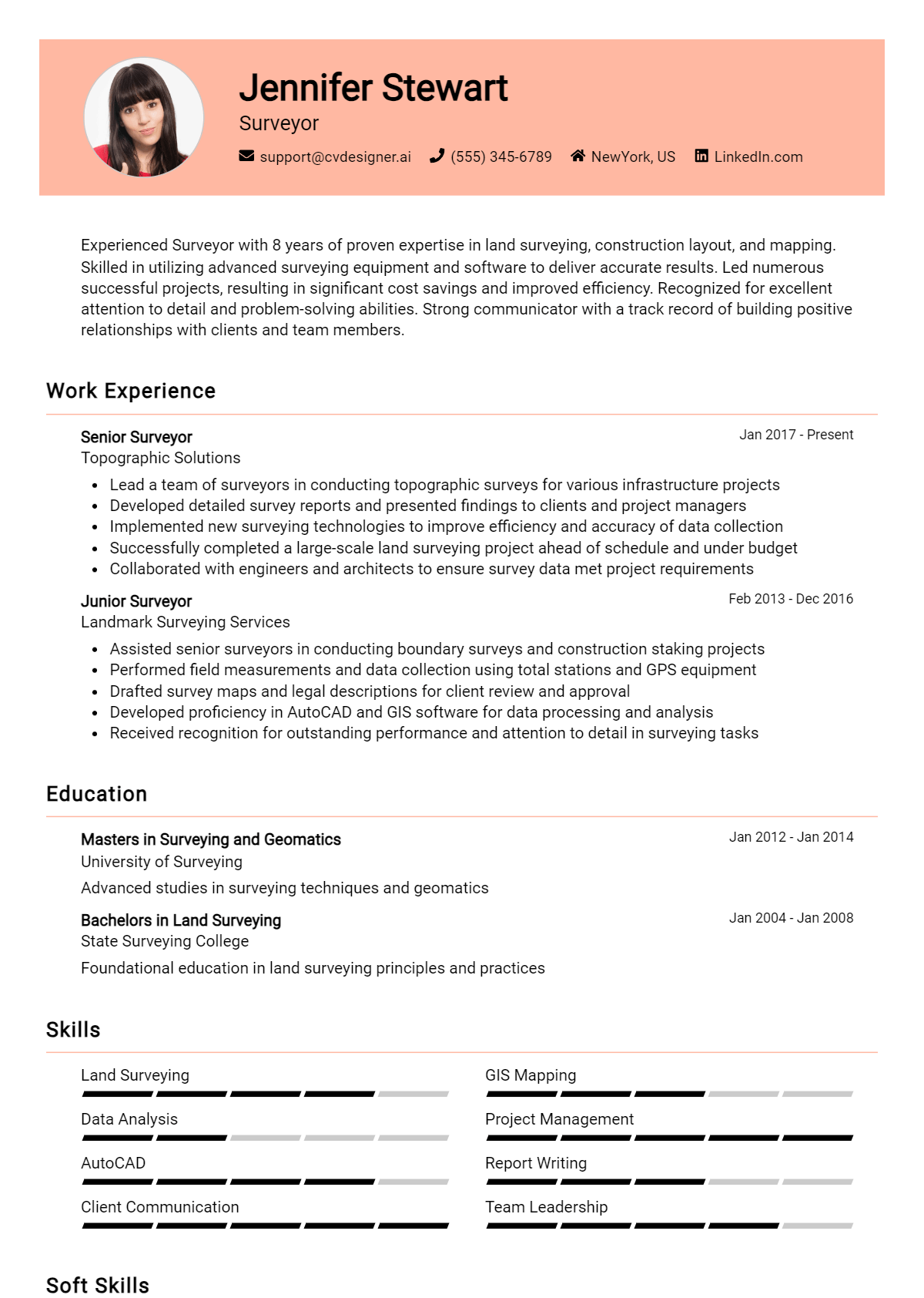 Surveyor Resume Example