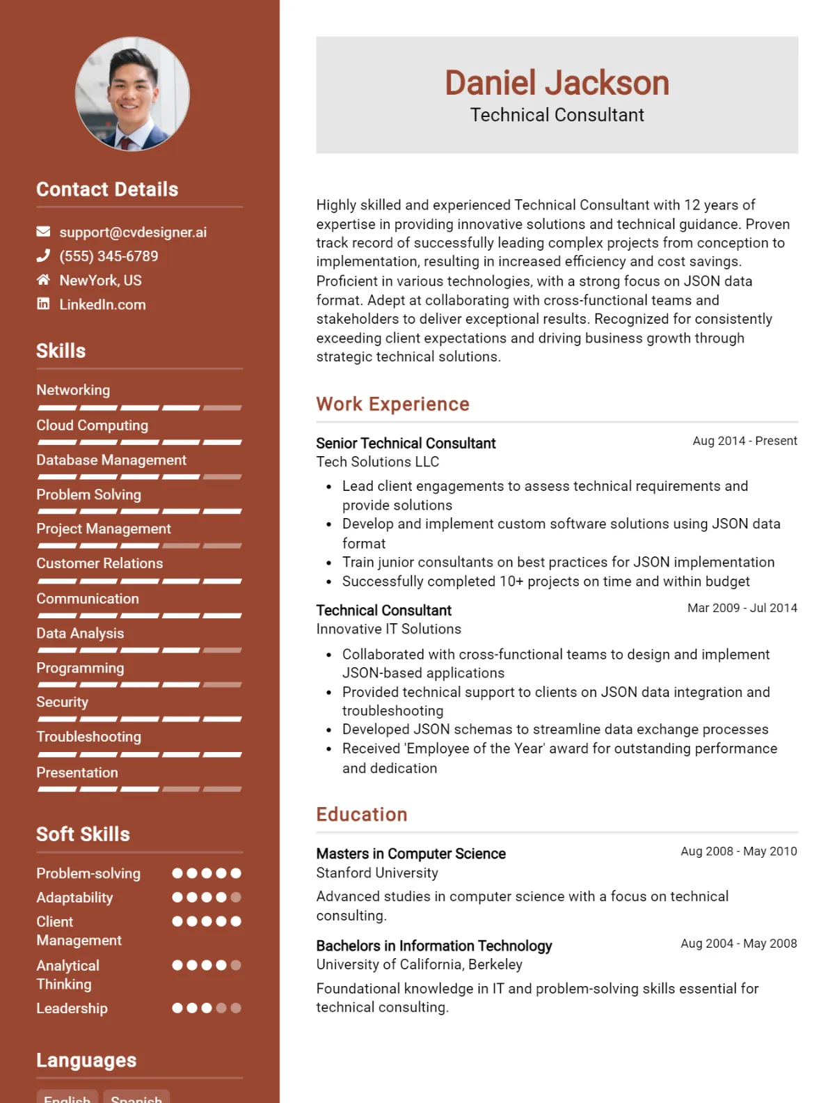 Technical Consultant CV Example