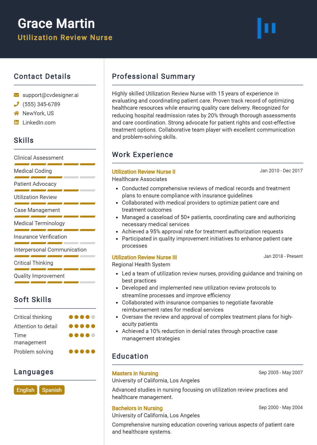 Utilization Review Nurse Resume Example