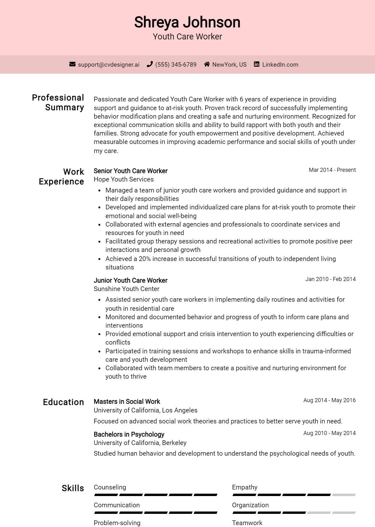 Youth Care Worker Resume Example For 2024: How To Craft A Winning Cv 