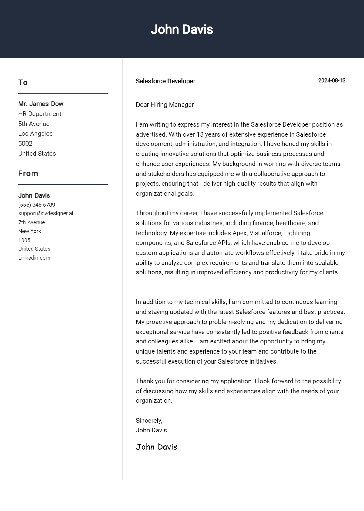 salesforce developer cover letter example