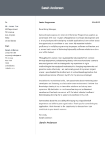 22 Senior Programmer Cover Letter Examples and Templates for 2024 ...