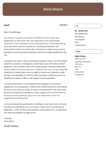 Sheriff Cover Letter Example for 2024 (Free Templates) - CVDesigner.ai